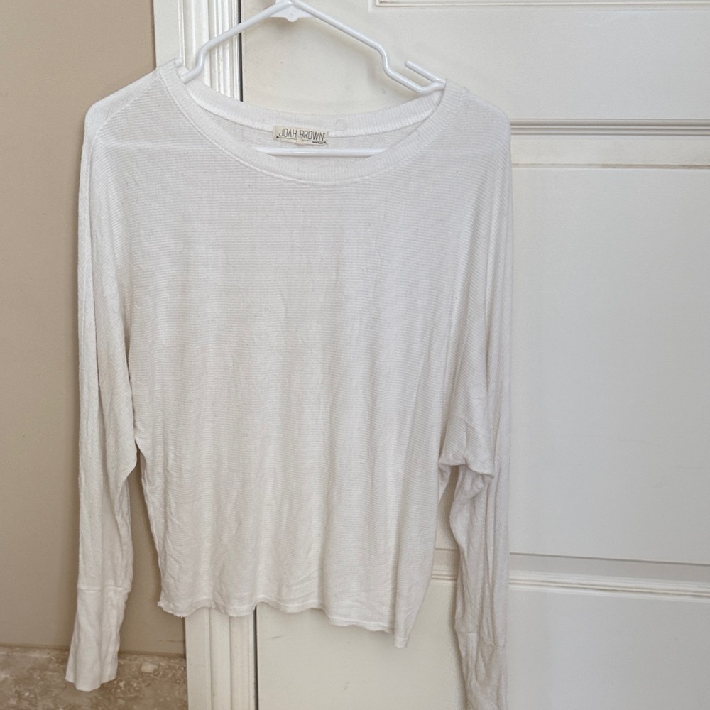 Joah Brown Women's White Long Sleeve Top